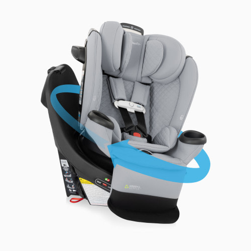 Evenflo Revolve360 Extend All-in-One Rotational Car Seat with Green & Gentle Fabric - Quartz
