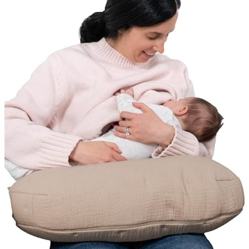 Boppy Nursing Pillow, Cotton Muslin Ergonomic Breastfeeding Support Pillow