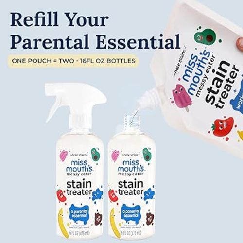 Miss Mouth’s Messy Eater Stain Treater Spray - Stain Remover - Newborn & Baby Essentials - 2-Pack of 16oz Stain Remover