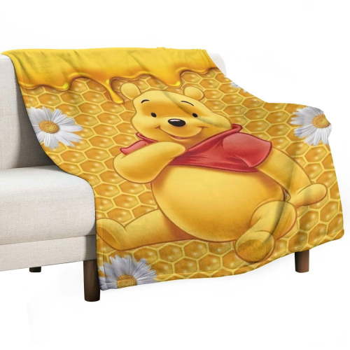WAUOEMY Winnie The Pooh Throw Blanket Beach Blanket Bedding Room for Christmas Birthdas (Winnie The Pooh-30"x40")