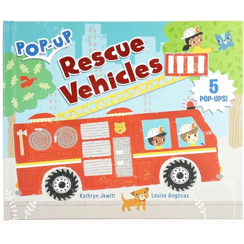 Rescue Vehicles: A Pop-Up Board Book for Toddlers and Young Children with Firetrucks, Ambulances, Rescue Boats, Police Motorcycles, and Helicopters