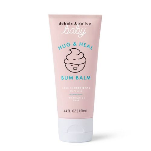 Dabble & Dollop Baby Hug & Heal Bum Balm, Zinc Oxide Diaper Cream, Fragrance-Free, Gentle & Non-Greasy, Sensitive Skin Safe - 3.4 fl oz