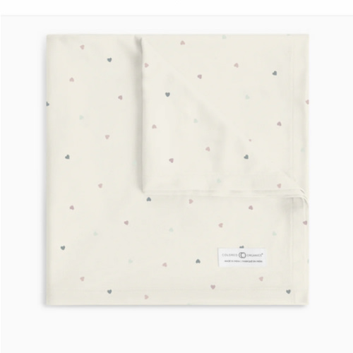 Swaddle Blanket | Heart / Ballet + Wisteria hearts
