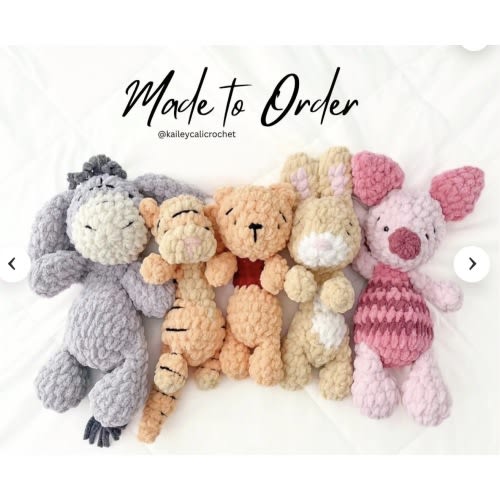 Crochet Pooh and Friends Amigurumi Set