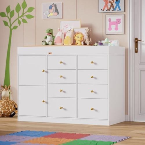 PAKASEPT White 9-Drawer Standard Dresser TTXLXX12120019 at Lowes.com