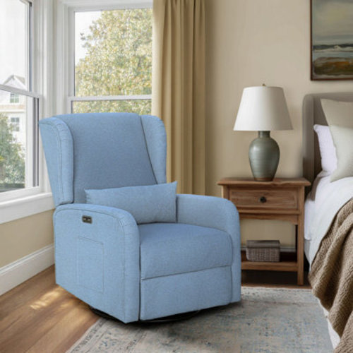 Madison Park Power Recliner 3-In-1 With Swivel, Glider, USB Ports & Reviews | Wayfair