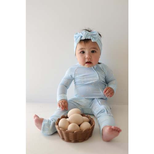 Bamboo Zip Pajamas | Blue Bows