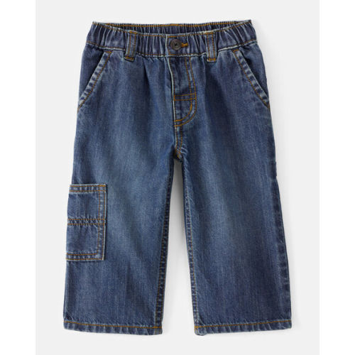 Baby Boy  Wide-Leg Carpenter Denim Jeans - Medium Wash - OshKosh B'gosh | Carter's