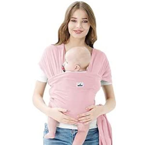 Baby Wraps Carrier, Jeroray Baby Carrier,Hands Free Infant Carrier, Lightweight,Breathable,Softness,Light Pink