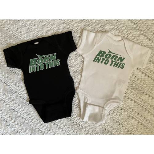 Little Jet Born Into This New York Infant Baby Rib Bodysuit For Sporting Events, Parties, Etc. Color: Black Size: 0-3 months