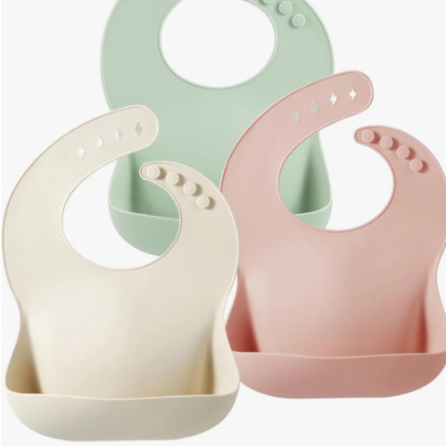 PandaEar Set of 3 Silicone Baby Bibs Waterproof, Soft, Unisex, 10-72 Months