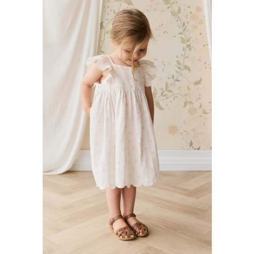 Organic Cotton Muslin Annalise Dress - Pauline Pink