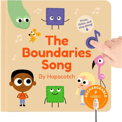 Cali's Books The Boundaries Song by Hopscotch - Feelings Musical Book for Toddlers 1-3 Years Old, Music Books for Kids Emotion, Singing Toy for Children Girls, Baby Sound Toys for Toddler Boys