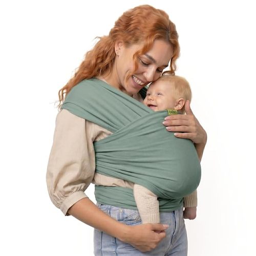 Baby Wrap Carrier – Original Baby Sling Carrier for Newborns (7–35 lbs), Soft, Secure, Hands-Free & Ergonomic, Ideal for Comfortable Bonding, New Parents (Sage Green)