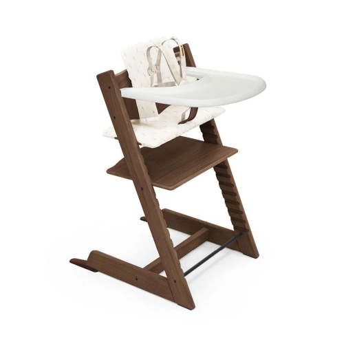 Tripp Trapp High Chair² + Cushion & Tray Bundle - Oak Warm Brown