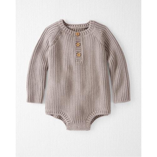 Baby Organic Cotton Sweater Knit Bubble - Style,Washed Taupe