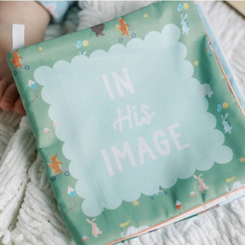 In His Image Fabric Baby Book | littlelightcollective