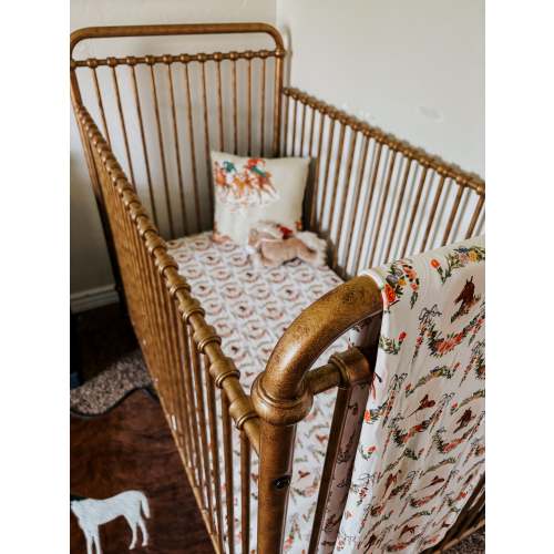 Painted Foal Bamboo Muslin Crib Sheet