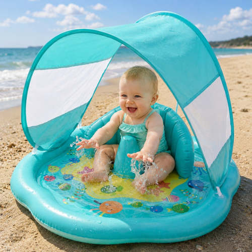 SunSplashPad | Baby Splash Mat Canopy Outdoor