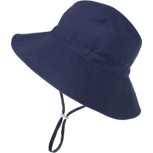 Baby Sun Hat UPF 50+ Sun Protective Toddler Bucket Hat Summer Kids Beach Hats Wide Brim Outdoor Play Hat for Boys Girls