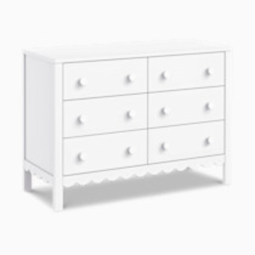daVinci Sammy Scallop 6-Drawer Dresser - White