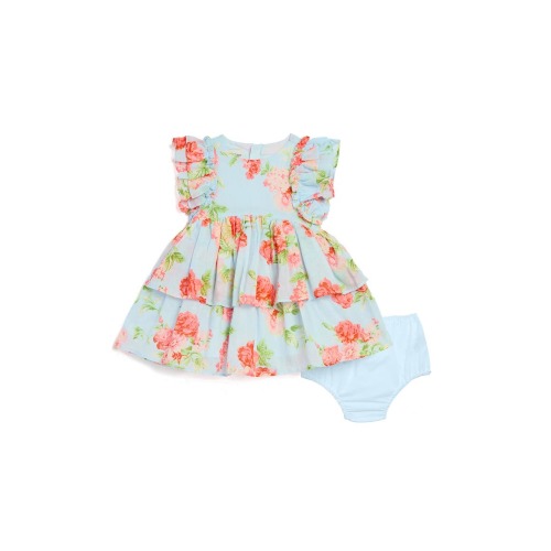 Rose Print Dress & Bloomers Set