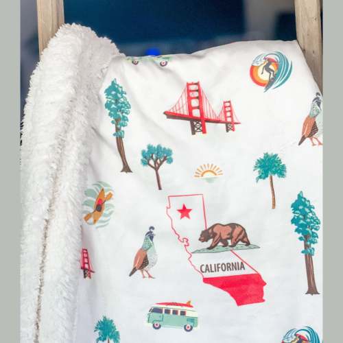 California Plush Throw Baby Blanket 60x80: Little Hometown