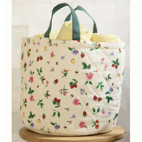 Quilted Block Print Basket | AnthroHome