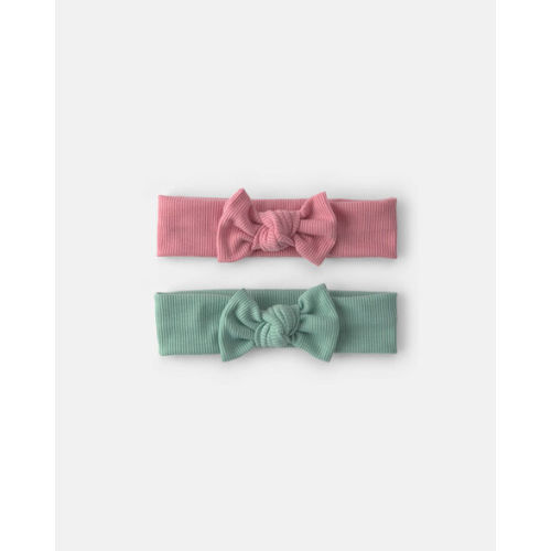 Baby Girl 2-Pack Bow Headwraps - Green/Pink | Carter's