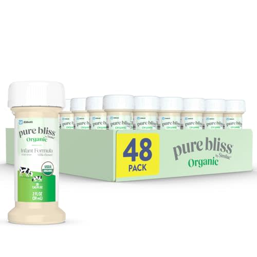 Pure Bliss by Similac Organic Infant Formula, Easy to Digest, USDA-Certified Organic, Ready to Feed, 2-fl-oz Bottle, Pack of 48