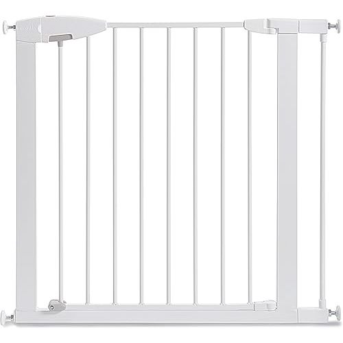 Munchkin® Easy Close Pressure Mounted Baby Gate for Stairs, Hallways and Doors, Walk Through with Door, Metal, White, 35x29.5 Inch (Pack of 1)