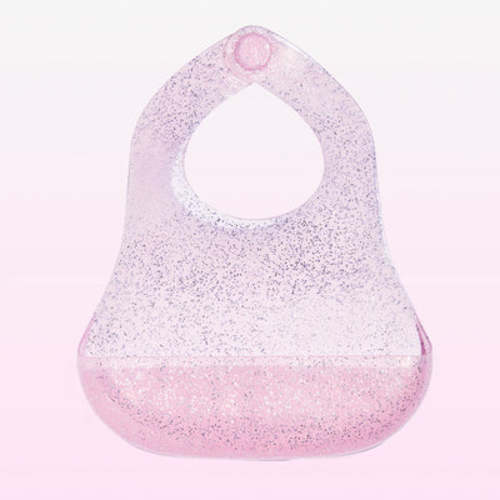 Magnetic Silicone Jelly Bib - Pink