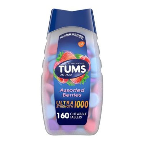 TUMS Ultra Strength Antacid Assorted Berries Chewable - 160ct