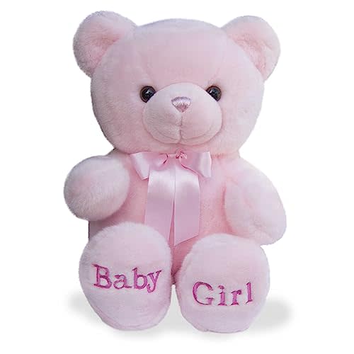 Aurora® Snuggly Comfy™ Bear Baby Stuffed Animal - Comforting Companion - Imaginative Play - Pink 13 Inches