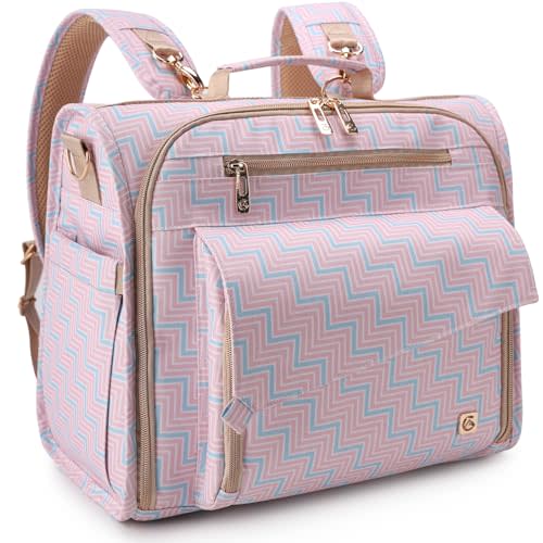 ALLCAMP Diaper Backpack, Waterproof Large Capacity Baby Bag, Multi-Function Nappy Bag with Stroller Hooks, Convertible Tote