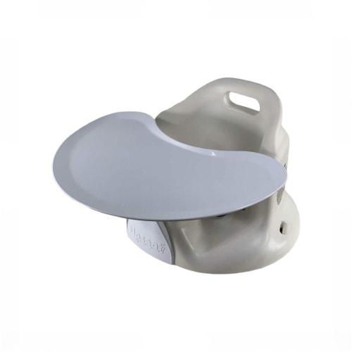 Upseat Baby Floor & Booster Seat with Tray, Coconut (White)