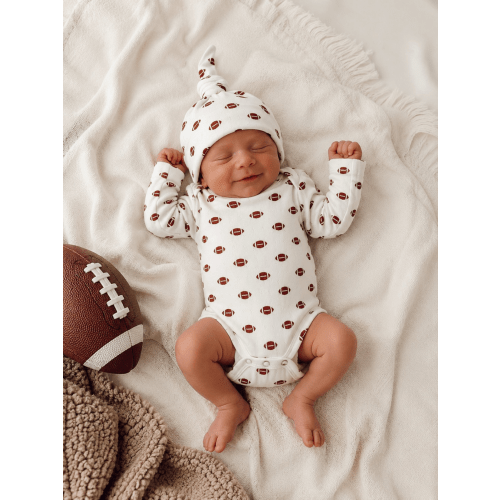 Football | Organic Cotton Pointelle Baby Clothes Bodysuit – SpearmintLOVE