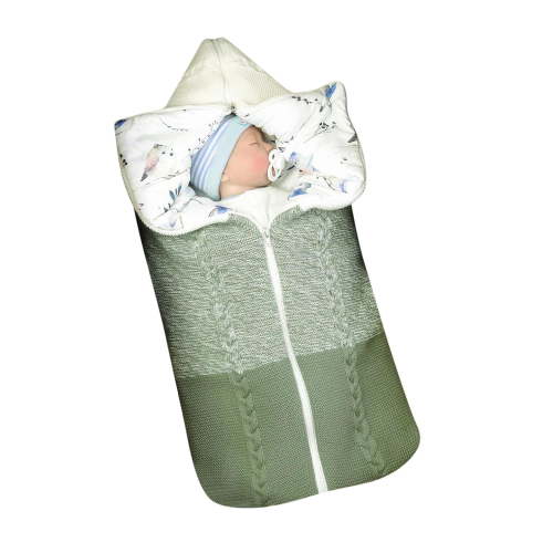 Baby Boys Girls Blanket Swaddle Swaddle Winter Sleeping Bag Patchwork Color Matching Thick Zipper Sleeping Bag