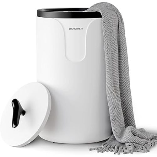 USHOWER Towel Warmers for Bathroom, 20L Large Towel Warmer Bucket for Spa & Massage, Auto Shut-Off Towel Heater Fits Two 40"x70" Oversized Towels, Blankets, Bathrobes, PJ's