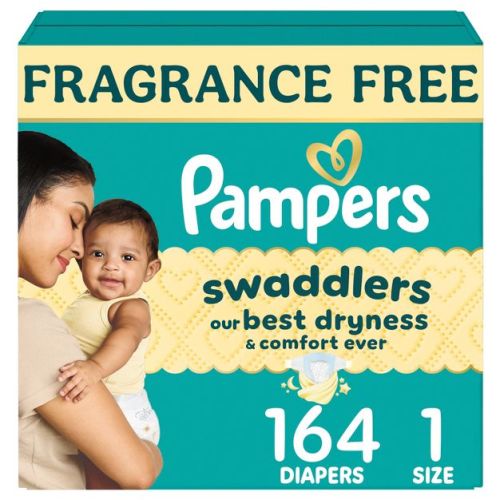 Pampers Swaddlers Sensitive Disposable Diapers - Size 1 - 164ct