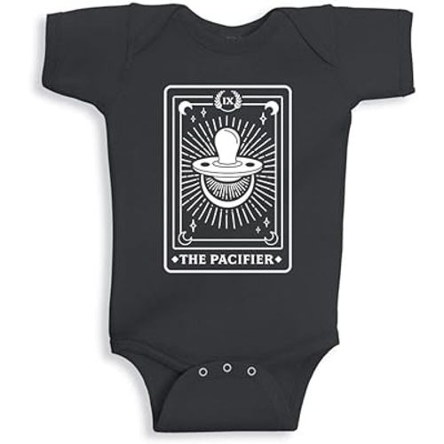 TATY Kids The Pacifier Tarot Card Baby Infant One Piece Bodysuit 12 Months Black