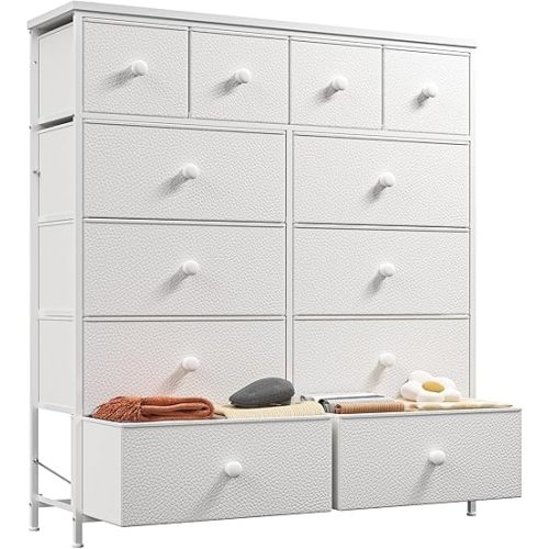 Romorgniz Dresser for Bedroom,12 Drawer Tall Dresser for Space Saving