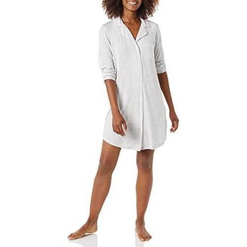 Amazon Essentials Women's Piped Nightshirt (Available in Plus Size)