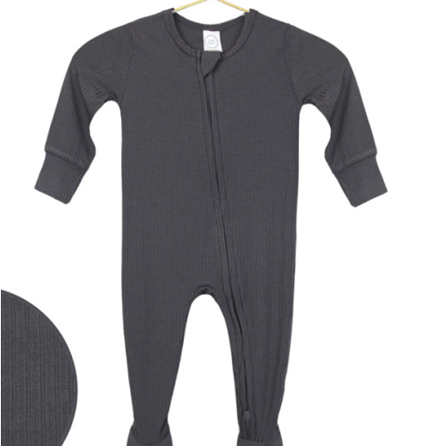 Hudson Ribbed Zipper Footies