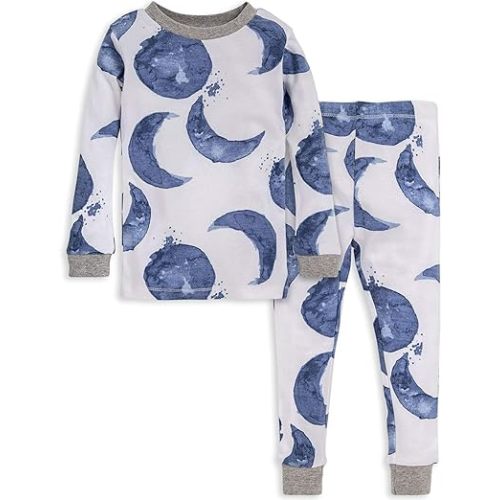 Burt's Bees Baby Boys' 2-Piece Long Sleeve Tee and Pants Organic Cotton Pajama Set