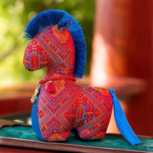Year of the Horse Silk Plush Toy | Ornament w/ Tassel | Chinese New Year 2026 | 100 Days Decor