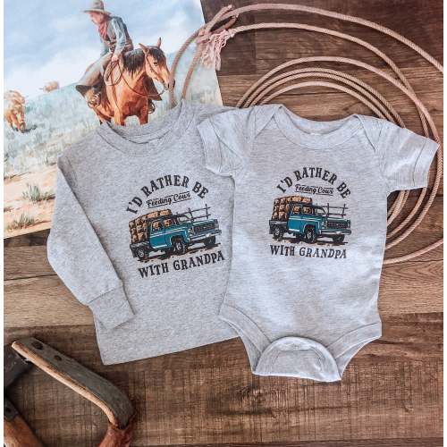 I'd Rather Be Feeding Cows With Grandpa (Baby & Toddler)