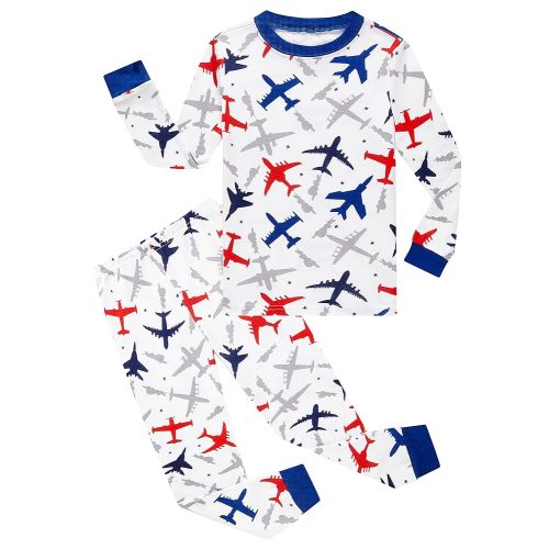 KikizYe Little Big Boys Girls Pajamas Set Kids PJs 100% Cotton Sleepwear