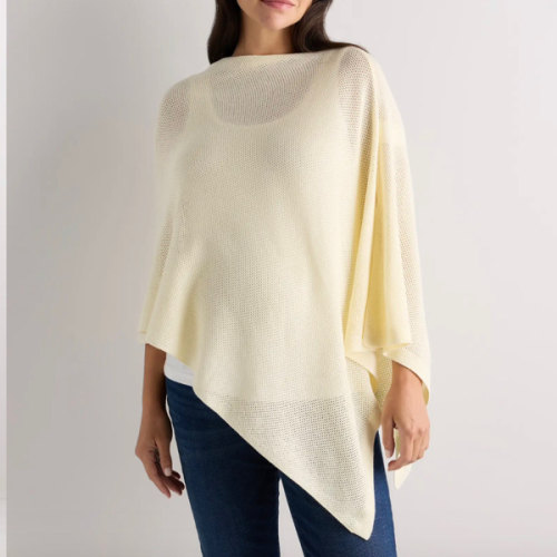 Lightweight Cotton Cashmere Nursing Shawl in Heather Oatmeal