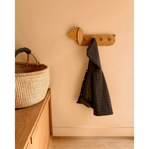 Piccalio — Children's Coat Rack | Solid Oak Kids Wall Coat Hook